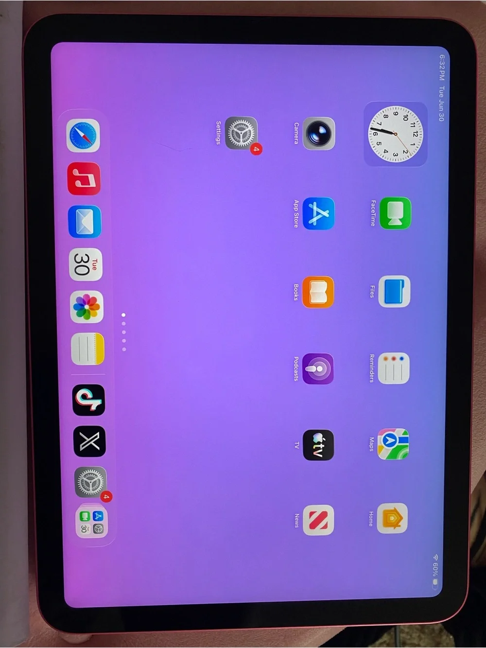 Apple iPad Rose Pink with White Pencil and Sticker Folio iPad 4 10th gen
